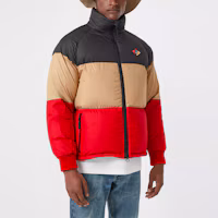 Shop Burberry FW19 Jaket Puffer Logo Blok Warna Hitam 80236561