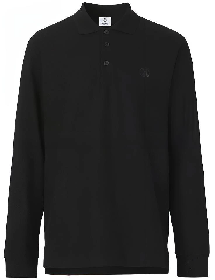 burberry-fw-21-black-embroidered-logo-long-sleeve-polo-shirt-for-men-80437821