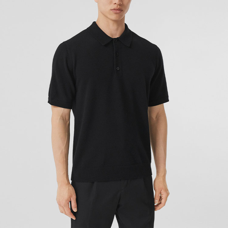 Burberry FW21 Black Logo Print Short Sleeve Polo Shirt. 80412821 圖 4