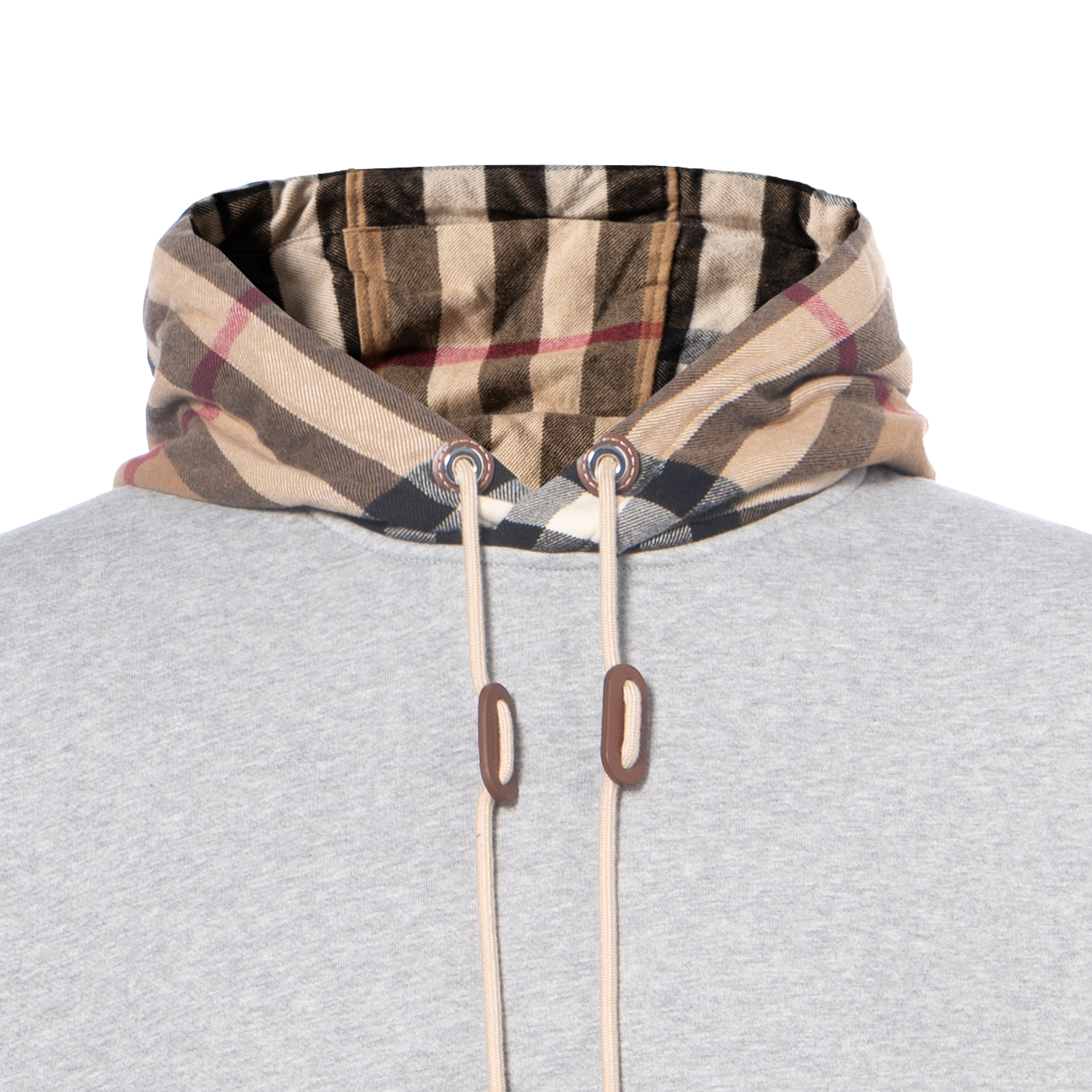 Burberry FW21 Check Cotton-Blend Pullover Hoodie Grey 80450051 圖 8