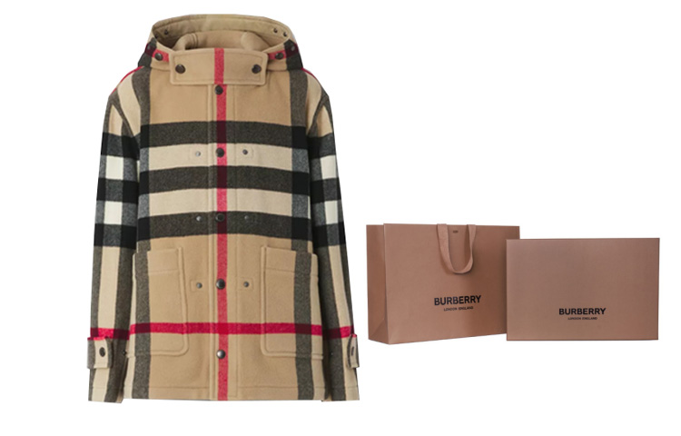 Burberry FW21 Check Jacket with Detachable Vest Tech Wool Khaki Coat. 80414021 圖 9