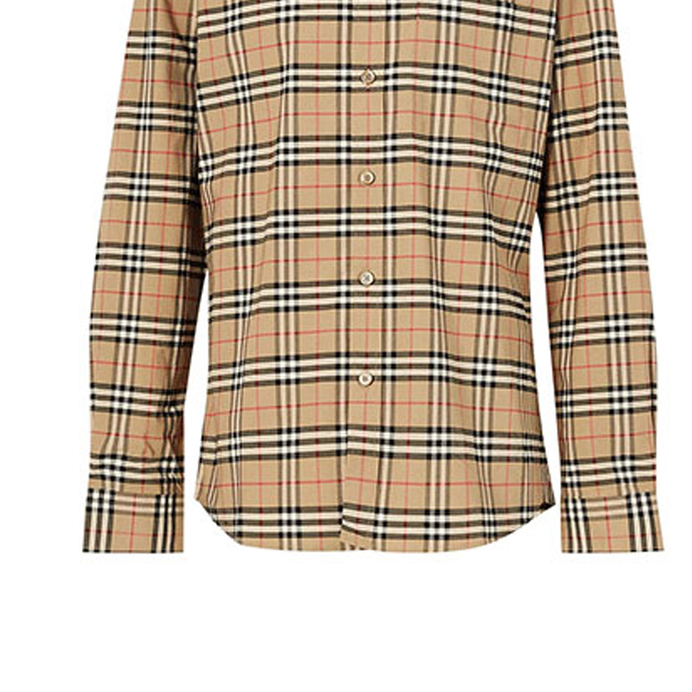 Burberry FW21 Checkered Long Sleeve Shirt Light Brown 8020966-A7028 圖 7