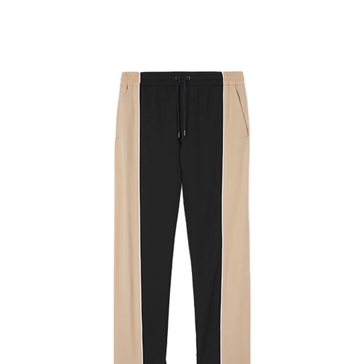 Details for Burberry FW21 對比拼接針織慢跑褲 黑色 80480731