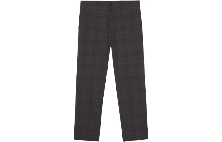 Burberry FW21 Grey Check Pleated Tailored Casual Pants. 80442971 圖 2