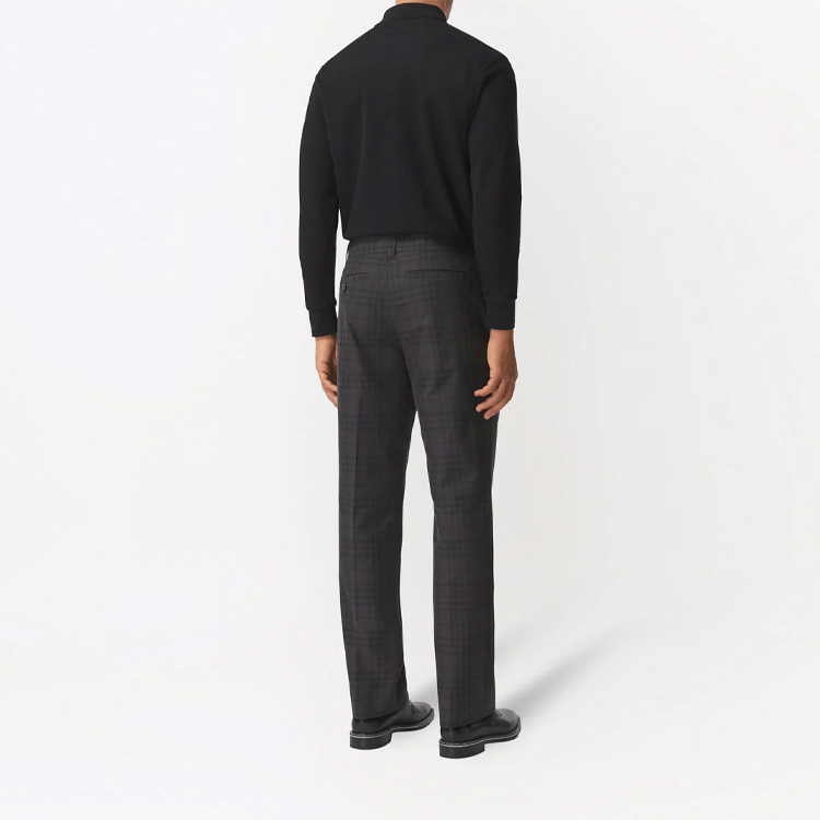 Burberry FW21 Grey Check Pleated Tailored Casual Pants. 80442971 圖 5