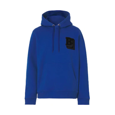 Burberry FW21 Letter Pattern Hooded Sweatshirt Blue - Long Sleeve Hoodie 80501781