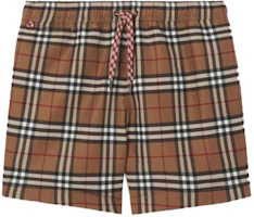 Order Burberry FW21 Pantalones Cortos de Natación Marrón con Logo y Cordón. 80506101