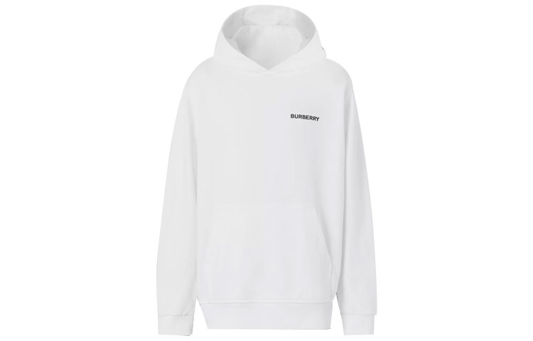 Burberry FW21 Monogram Cotton Hoodie Unisex White 80488331