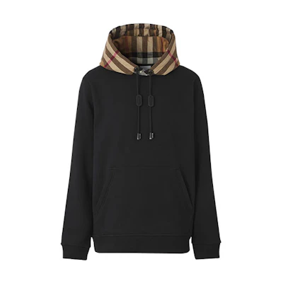 Burberry FW21 Patchwork Check Sweatshirt Black Men. 8045004