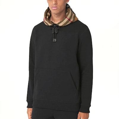 Burberry FW21 拼接格紋黑色長袖上衣 男款 8045004 Shop Burberry FW21 拼接格紋黑色長袖上衣 男款 8045004