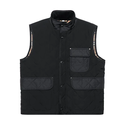 Burberry FW21 Quilted Temperature Control Cotton Vest Black 80497831