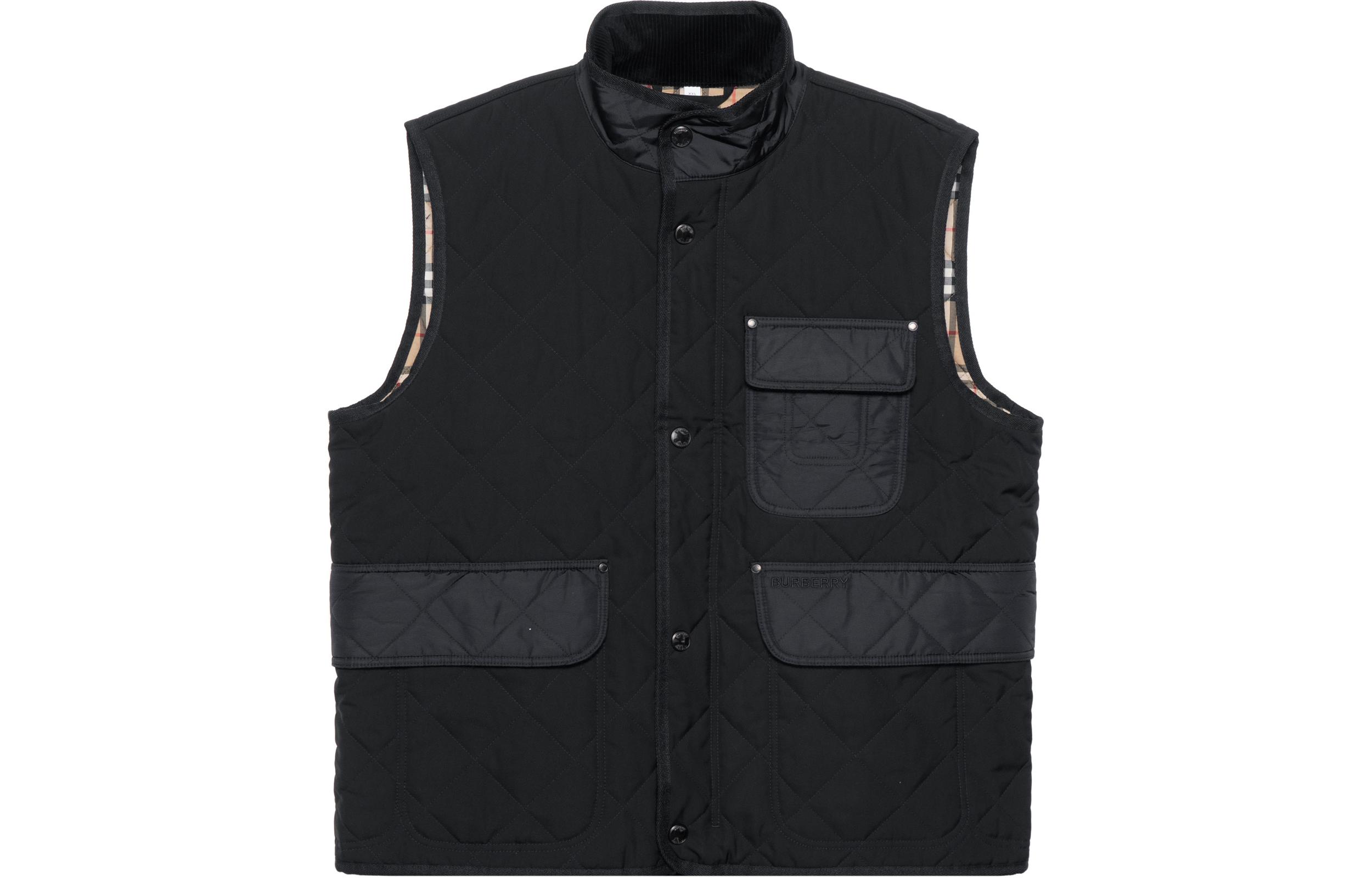 Order バーバリー FW21 キルテッド テンパレチャー コントロール コットンベスト ブラック 80497831