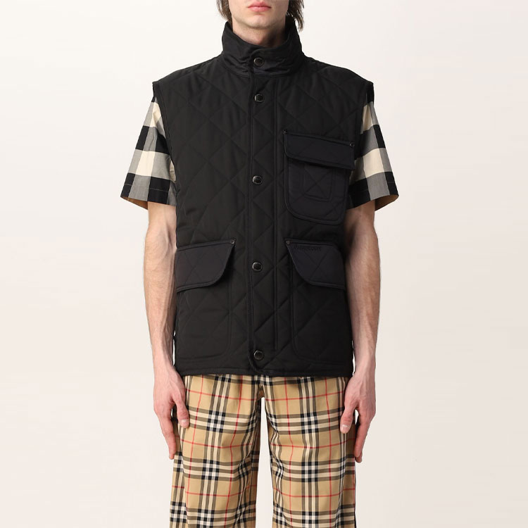 Details for バーバリー FW21 キルテッド テンパレチャー コントロール コットンベスト ブラック 80497831