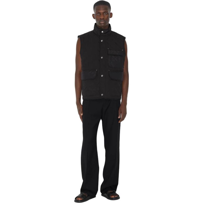 Sizing バーバリー FW21 キルテッド テンパレチャー コントロール コットンベスト ブラック 80497831