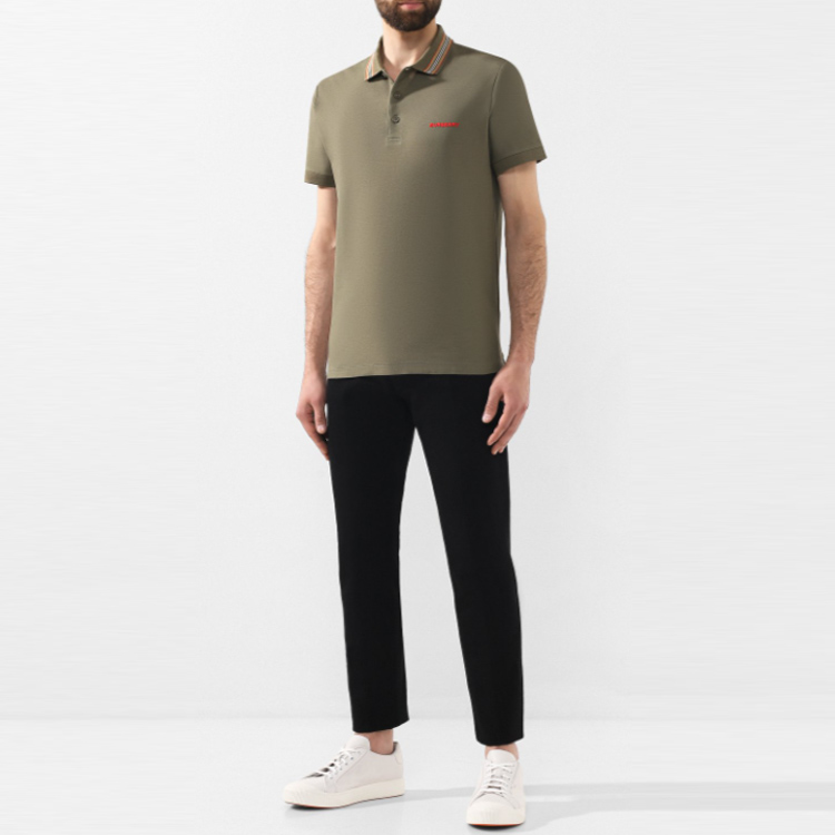 Burberry FW21 Red Logo Stripe Short-Sleeve Polo Shirt. 80151111 圖 3