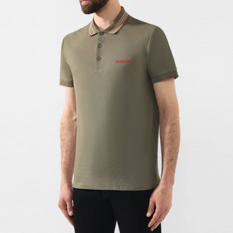 Burberry FW21 Red Logo Stripe Short-Sleeve Polo Shirt. 80151111 圖 5