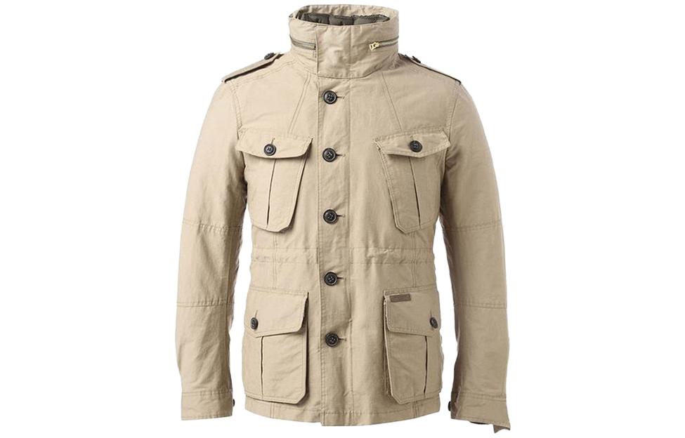 Burberry FW21 Slim Fit Solid Color Jacket in Linen Beige 3947183
