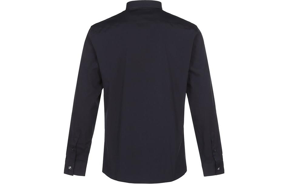 Burberry FW21 Stretch Cotton Blend Shirt Navy Blue for Men. 80428971 圖 3