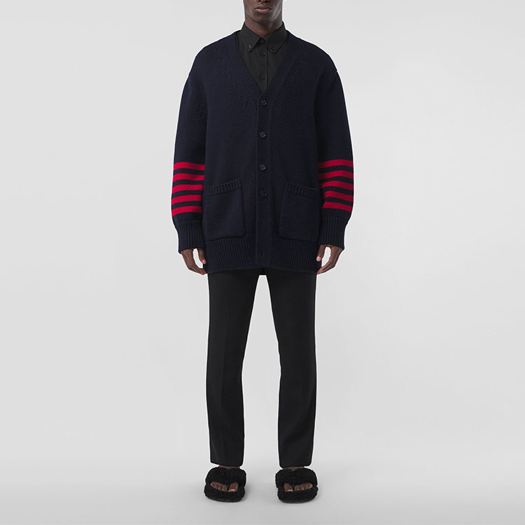Burberry FW21 Striped Knit Sweater Navy Blue Menswear. 80480851 圖 3