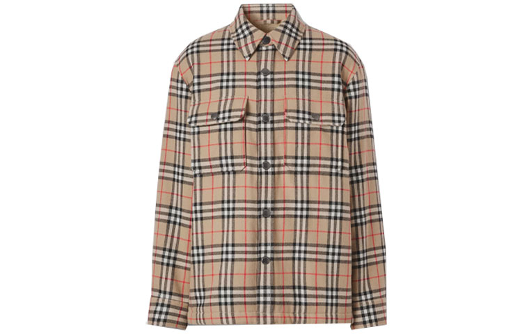 Burberry FW21 Vintage Check Cotton-Blend Shirt Jacket Brown - Spring Style 80438391