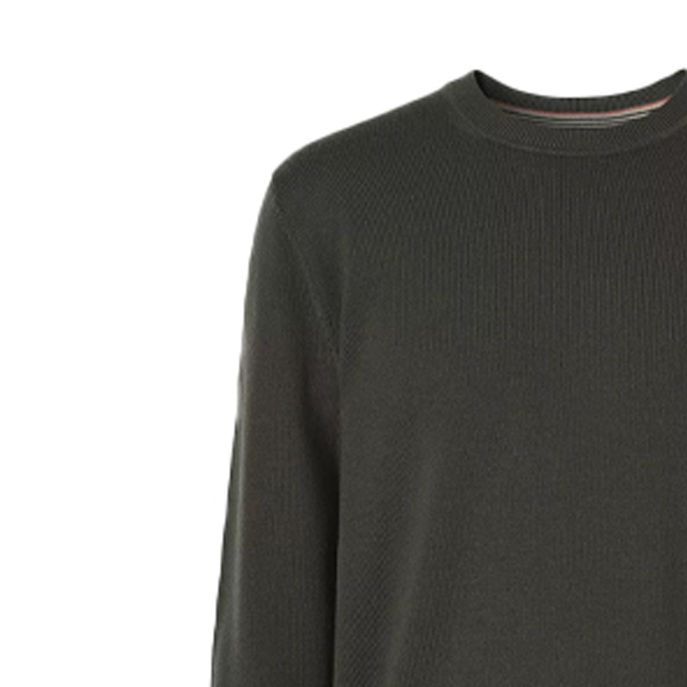 Details for Burberry FW21 Sweater Buluh Ikonik Jalur Hijau Gelap. 80443331