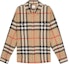 Order Burberry FW22 Beige Check Long-Sleeve Shirt 80585841