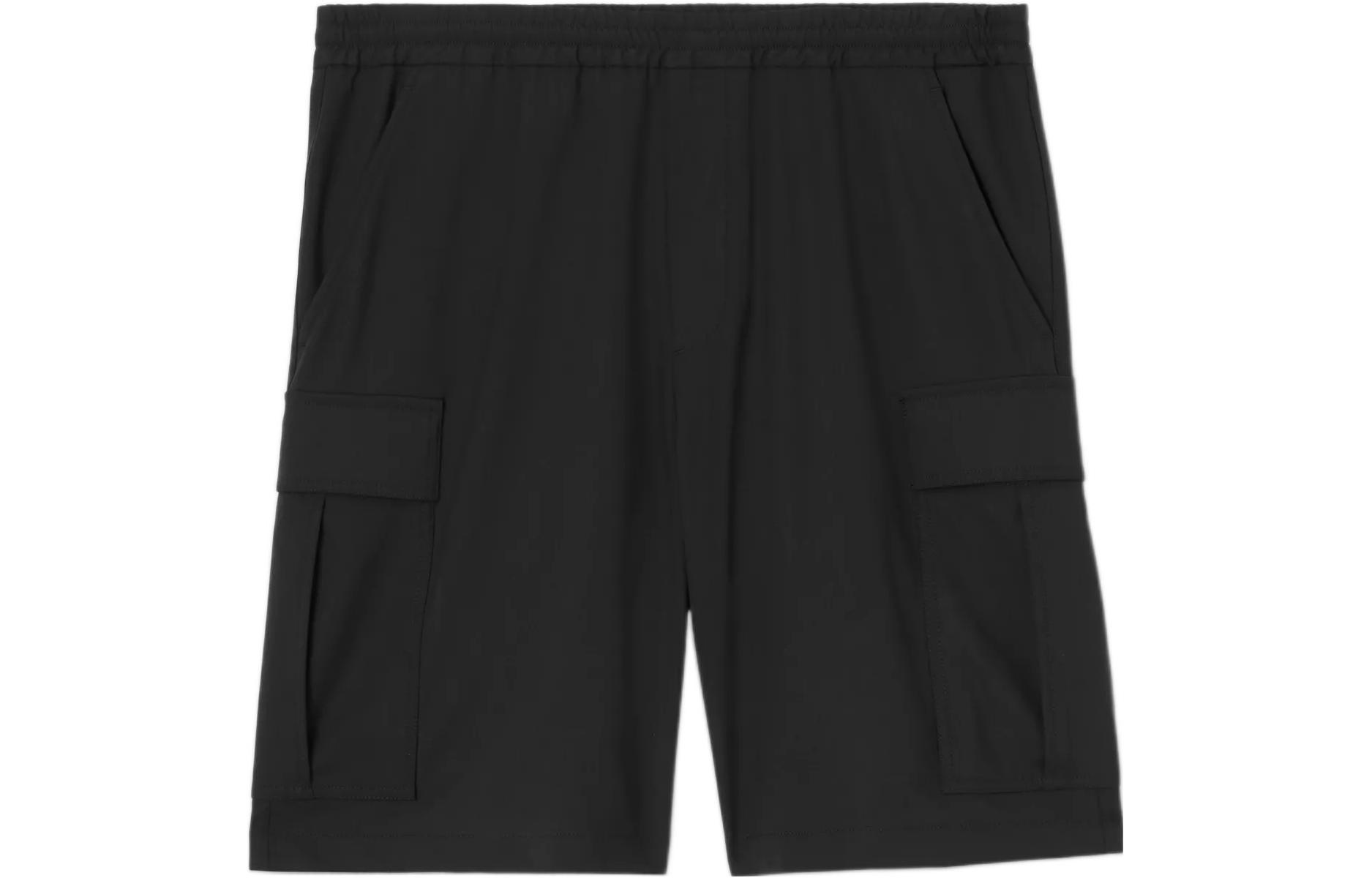 Burberry FW22  Black Casual Elastic Waist Straight Shorts. 80520581 圖 2