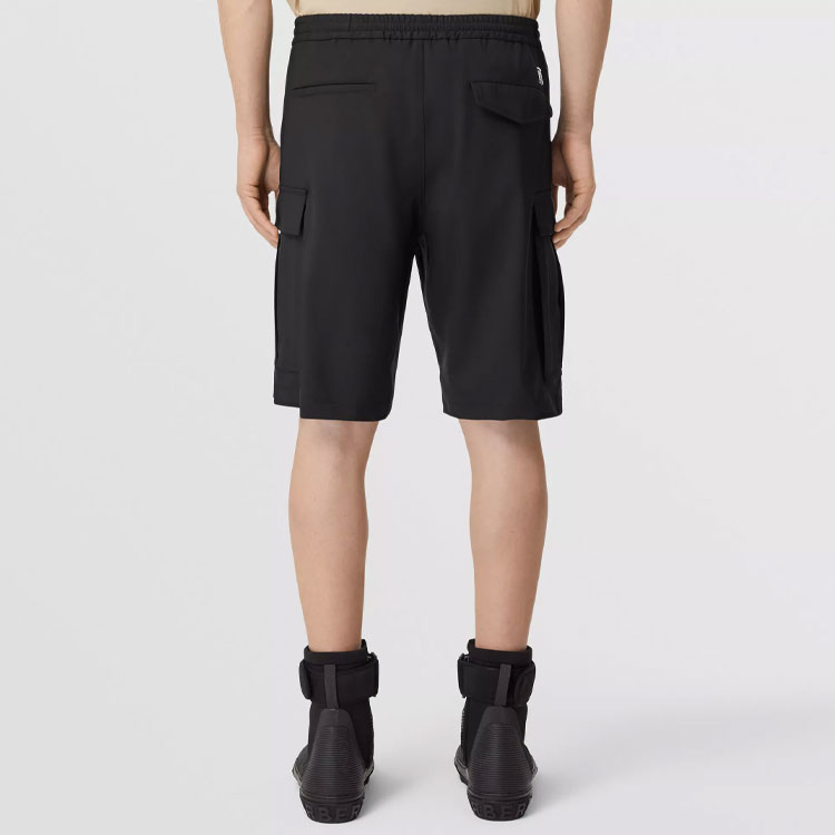 Burberry FW22  Black Casual Elastic Waist Straight Shorts. 80520581 圖 5