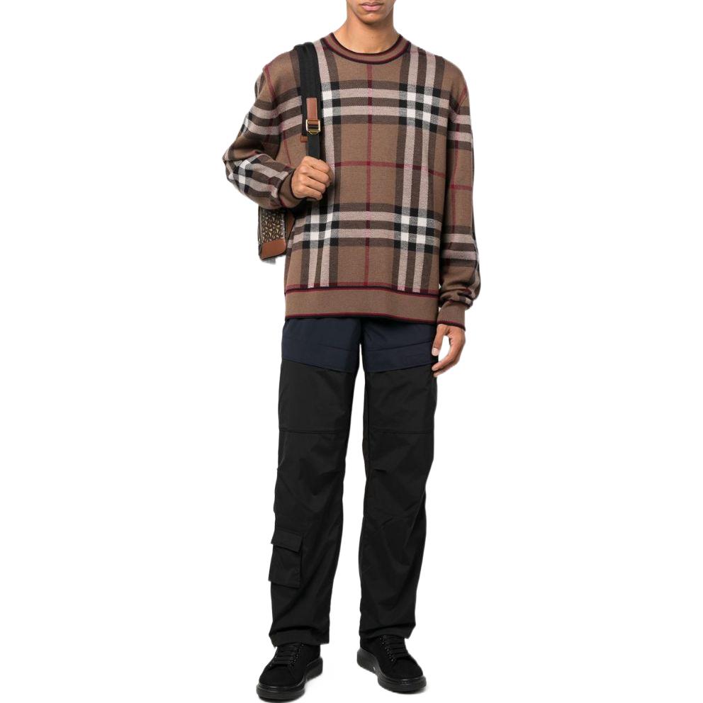 Burberry FW22  Black Colorblock Drawstring Straight-Leg Casual Pants. 80596611 圖 3