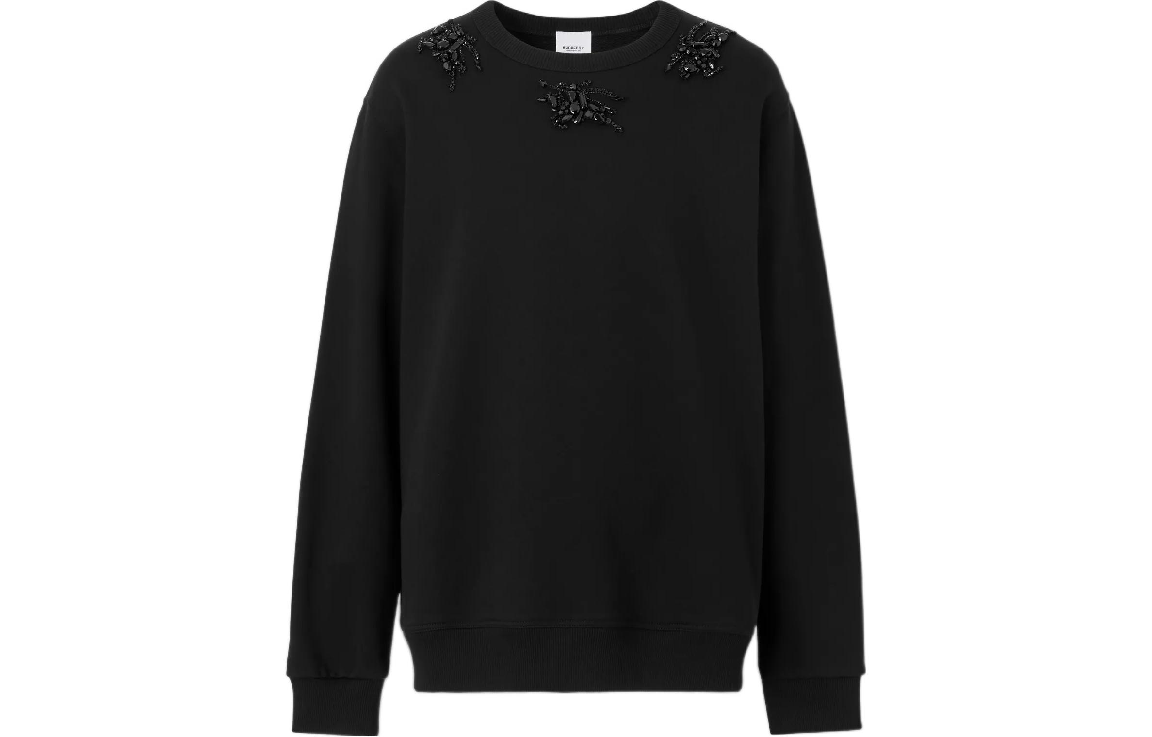 Burberry FW22  Black Crewneck Long Sleeve Pullover Sweatshirt 80643901