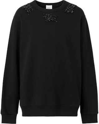 버버리 FW22 블랙 크루넥 긴팔 풀오버 스웨트셔츠 80643901 Buy 버버리 FW22 블랙 크루넥 긴팔 풀오버 스웨트셔츠 80643901