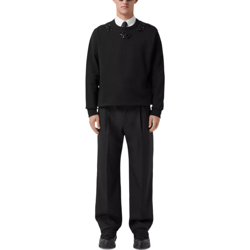 Lookbook 버버리 FW22 블랙 크루넥 긴팔 풀오버 스웨트셔츠 80643901