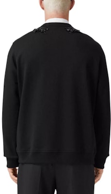 버버리 FW22 블랙 크루넥 긴팔 풀오버 스웨트셔츠 80643901 Shop 버버리 FW22 블랙 크루넥 긴팔 풀오버 스웨트셔츠 80643901
