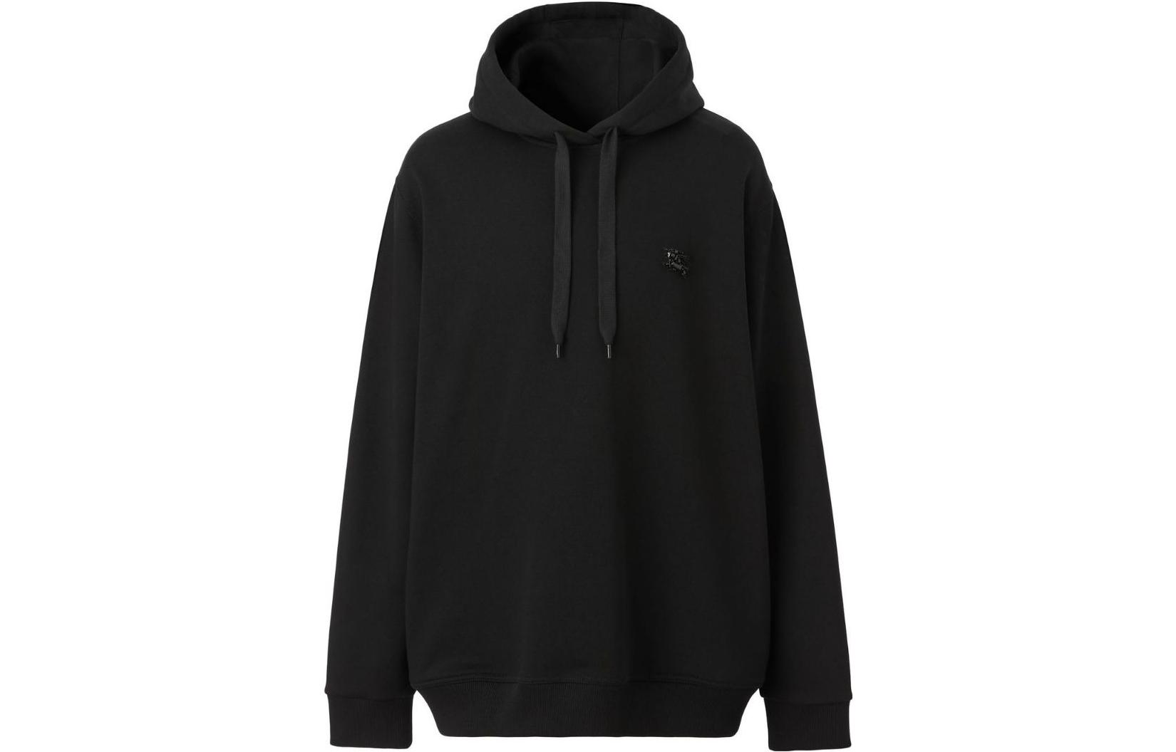 Buy Burberry FW22  Black Crystal-Embellished Pullover Hoodie. 80651371