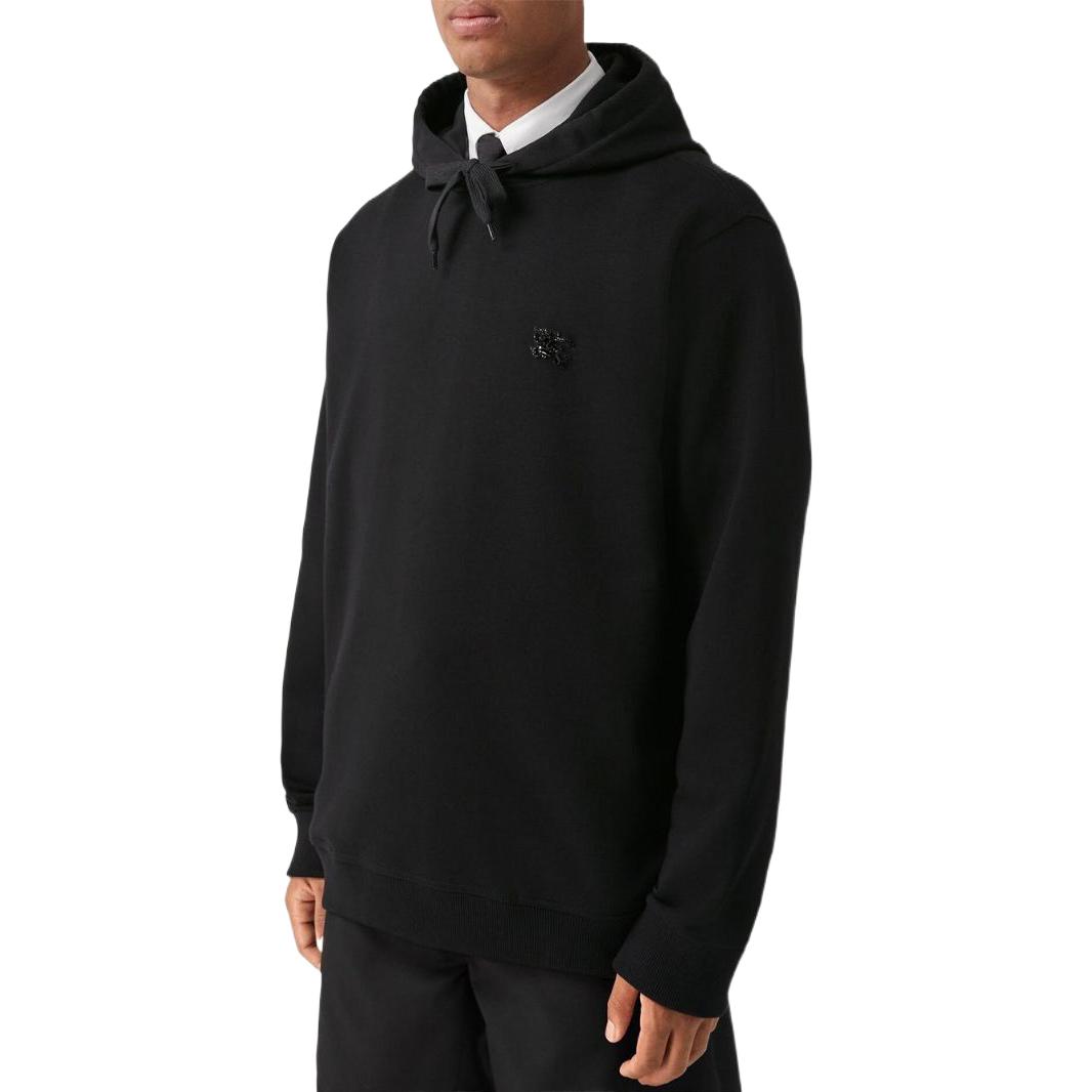 Purchase Burberry FW22  Black Crystal-Embellished Pullover Hoodie. 80651371