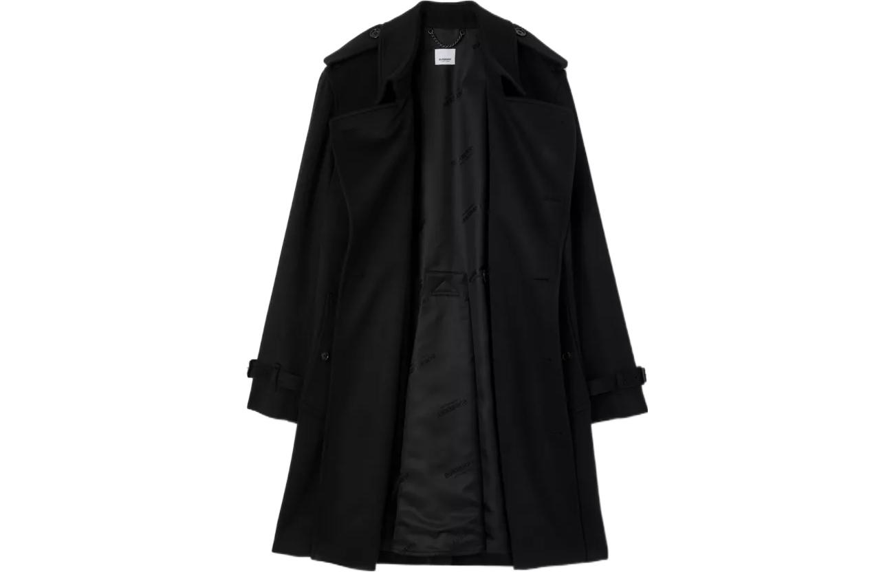 Lookbook Burberry FW22  Black Double-Breasted Long Sleeve Coat. 80580221