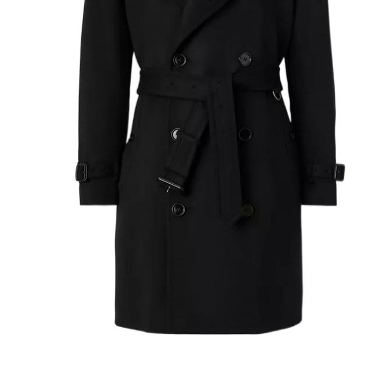 Cheap Burberry FW22  Black Double-Breasted Long Sleeve Coat. 80580221