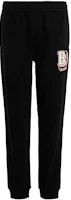 Order Burberry FW22 Black Elastic Waist Knitted Sweatpants with Logo Embroidery 80575691