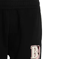 Shop Burberry FW22 Black Elastic Waist Knitted Sweatpants with Logo Embroidery 80575691
