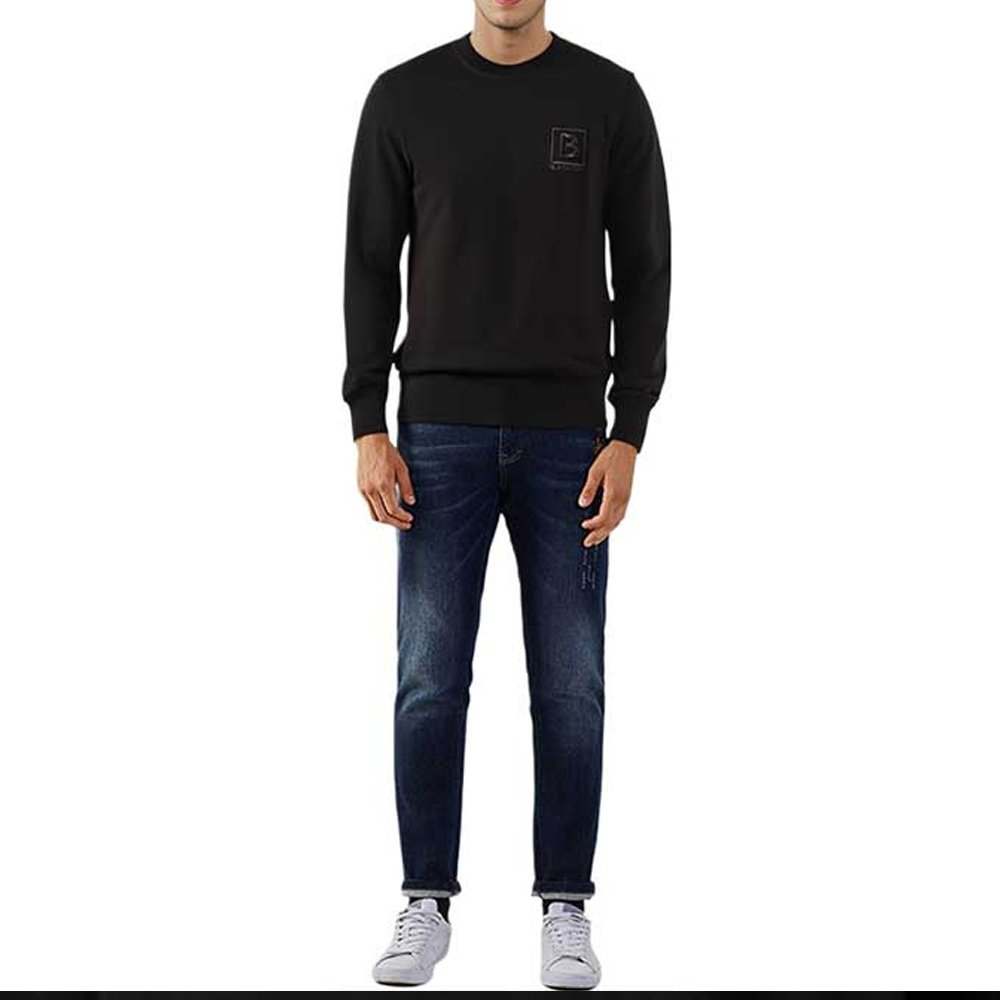 Burberry FW22  Black Embroidered Logo Crewneck Sweater. 80616731 圖 4