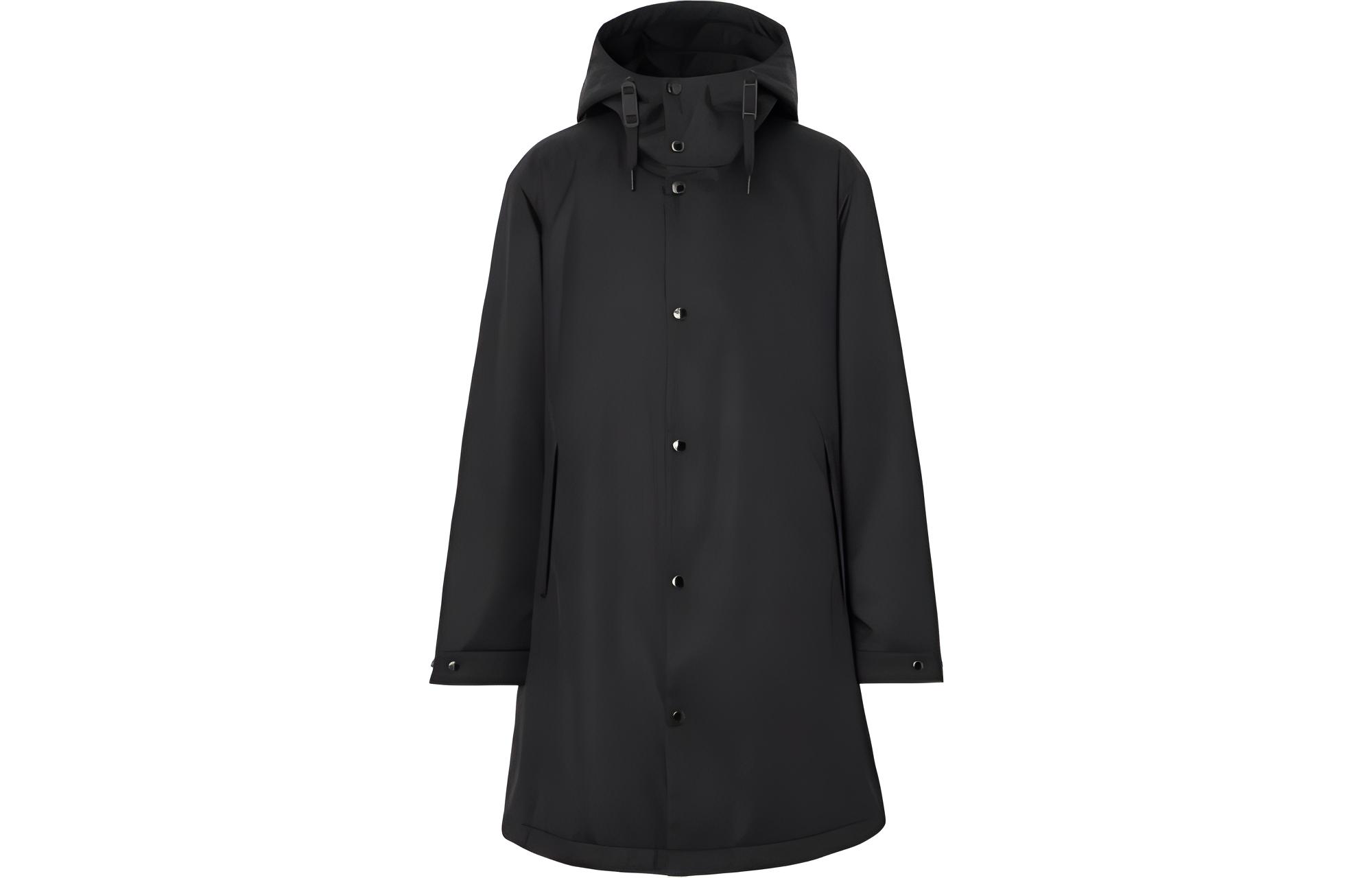 Buy Burberry FW22  Black Hoodie Jacket with Back Print Design. 80582131