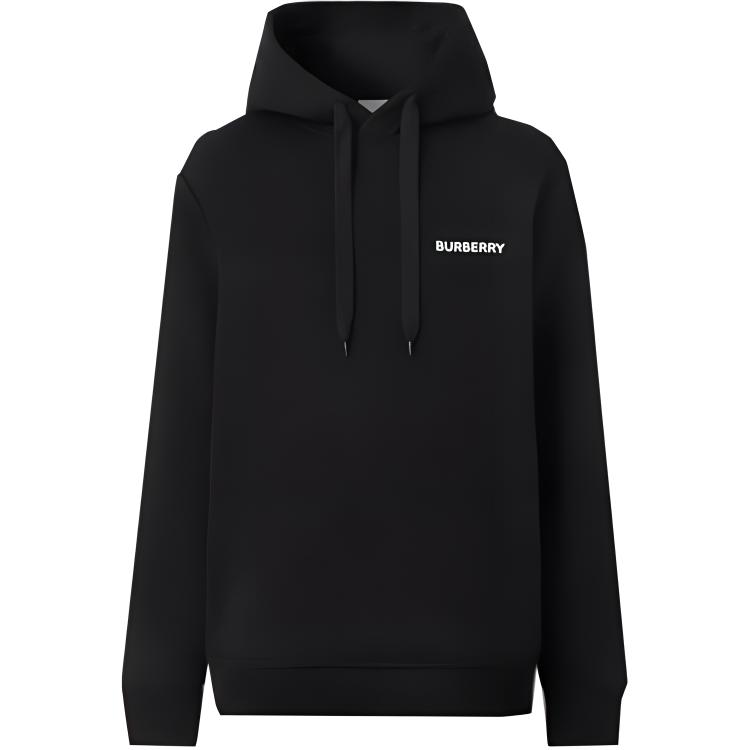 Buy Burberry FW22  Black Hoodie with Letter Print. 80579671