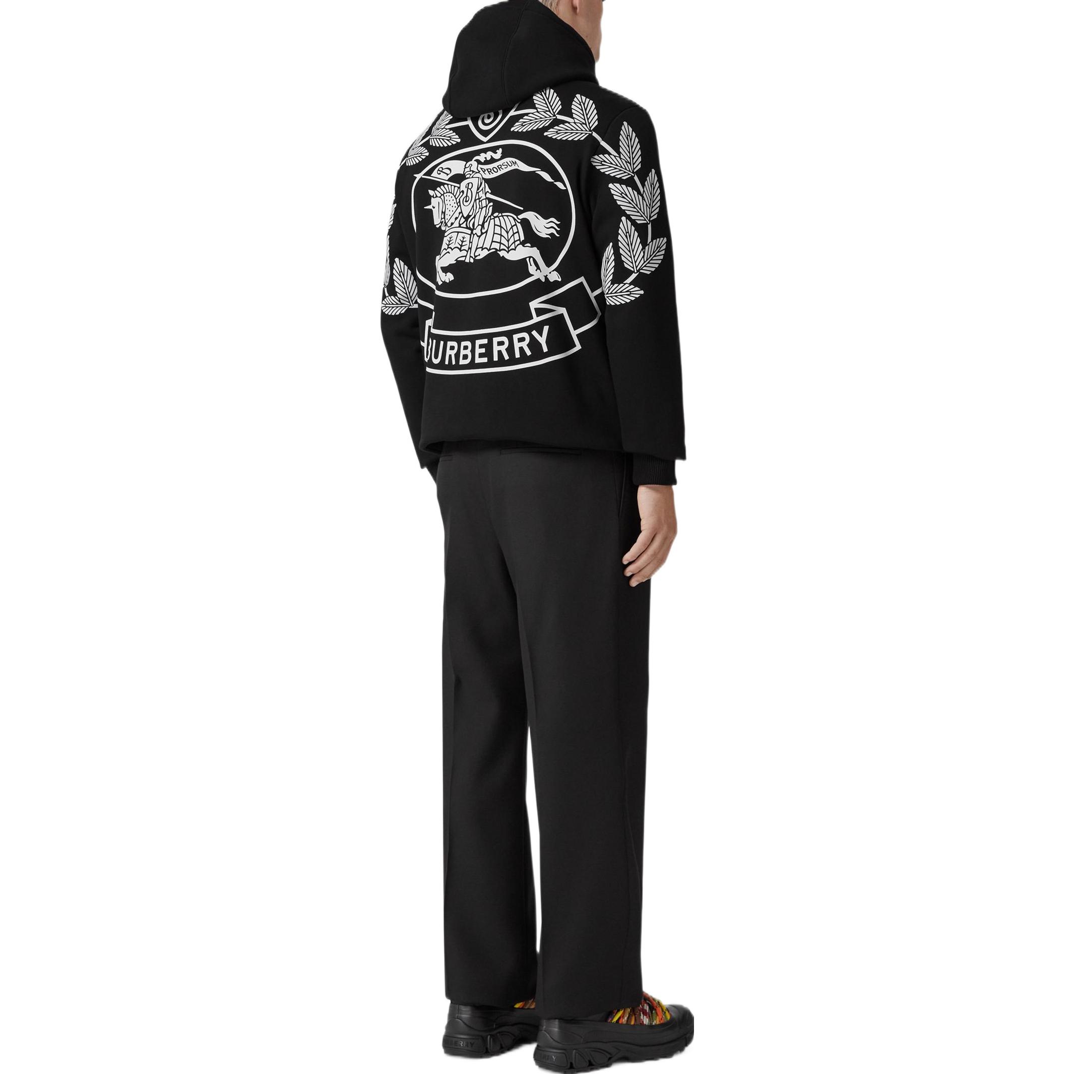 Shop Burberry FW22  Black Hoodie with Letter Print. 80579671