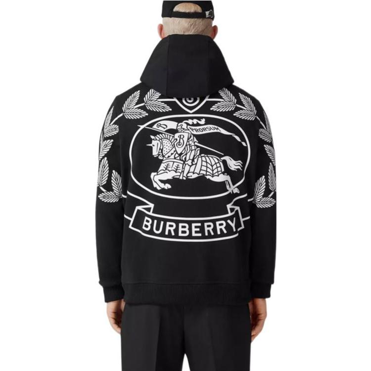 Purchase Burberry FW22  Black Hoodie with Letter Print. 80579671