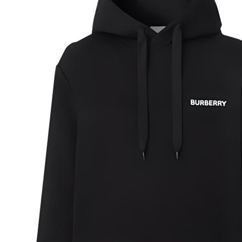 Details for Burberry FW22  Black Hoodie with Letter Print. 80579671