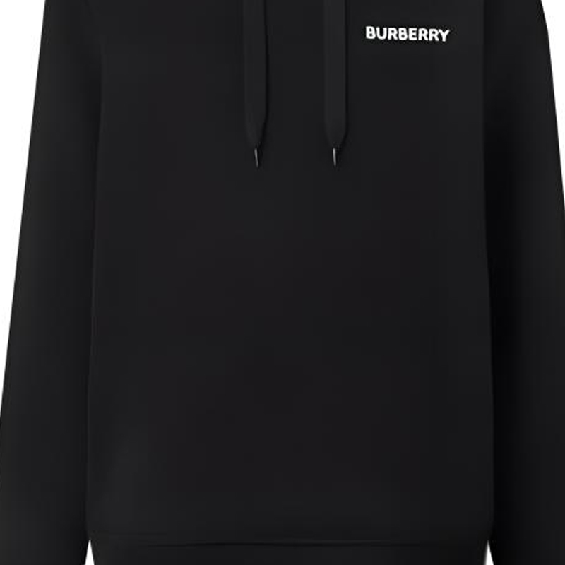 Sizing Burberry FW22  Black Hoodie with Letter Print. 80579671