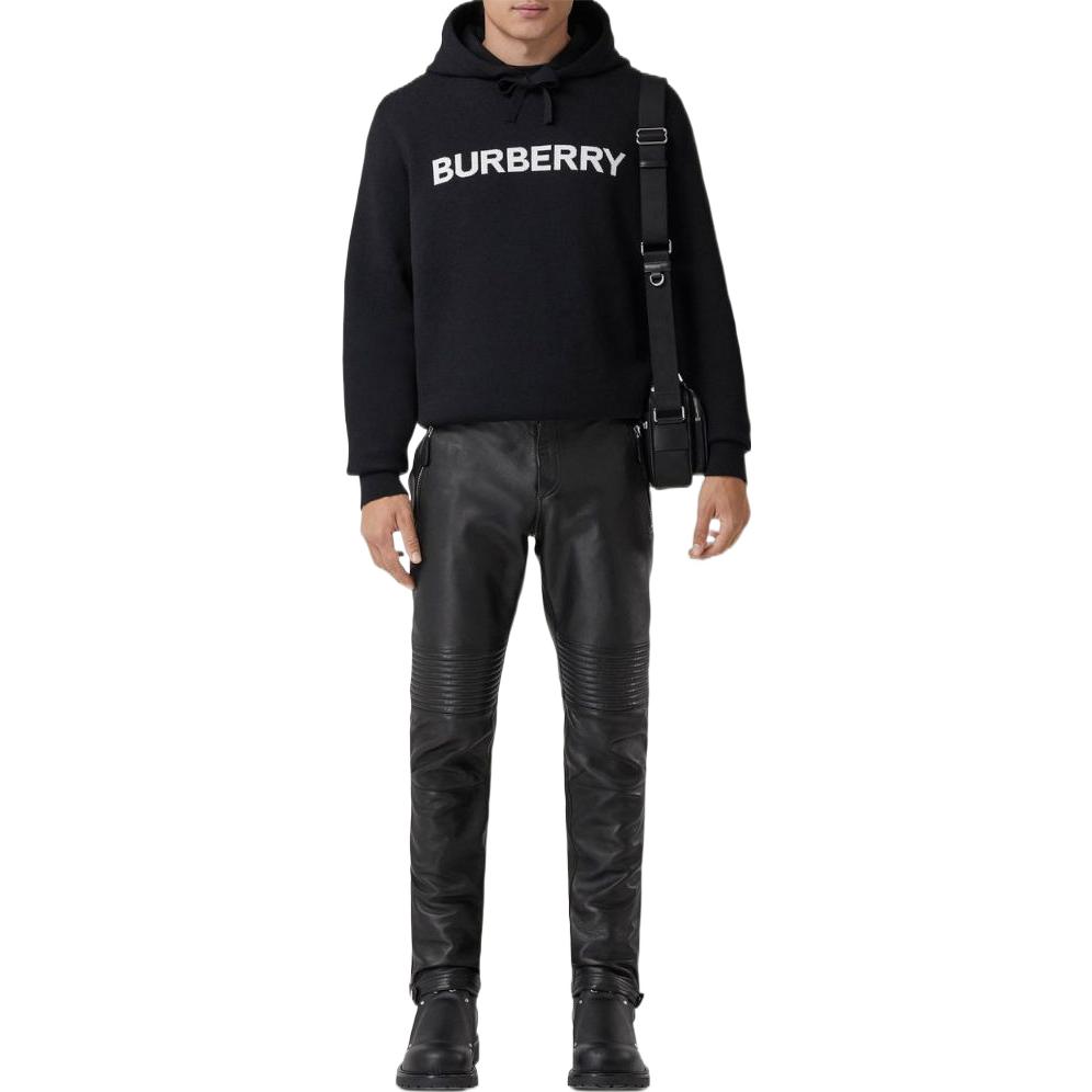 Burberry FW22  Black Hoodie with Logo Print and Lettering Design. 80643561 圖 3