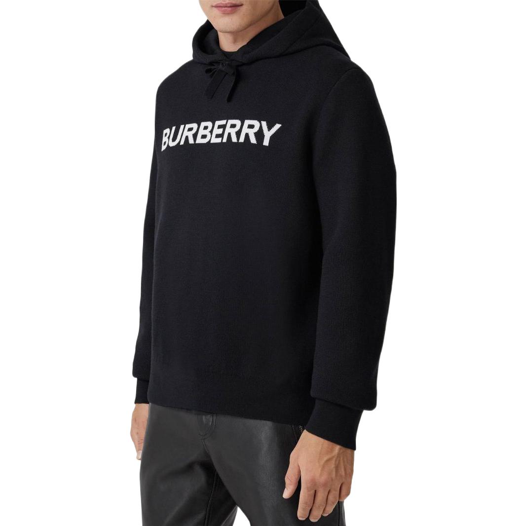 Burberry FW22  Black Hoodie with Logo Print and Lettering Design. 80643561 圖 5