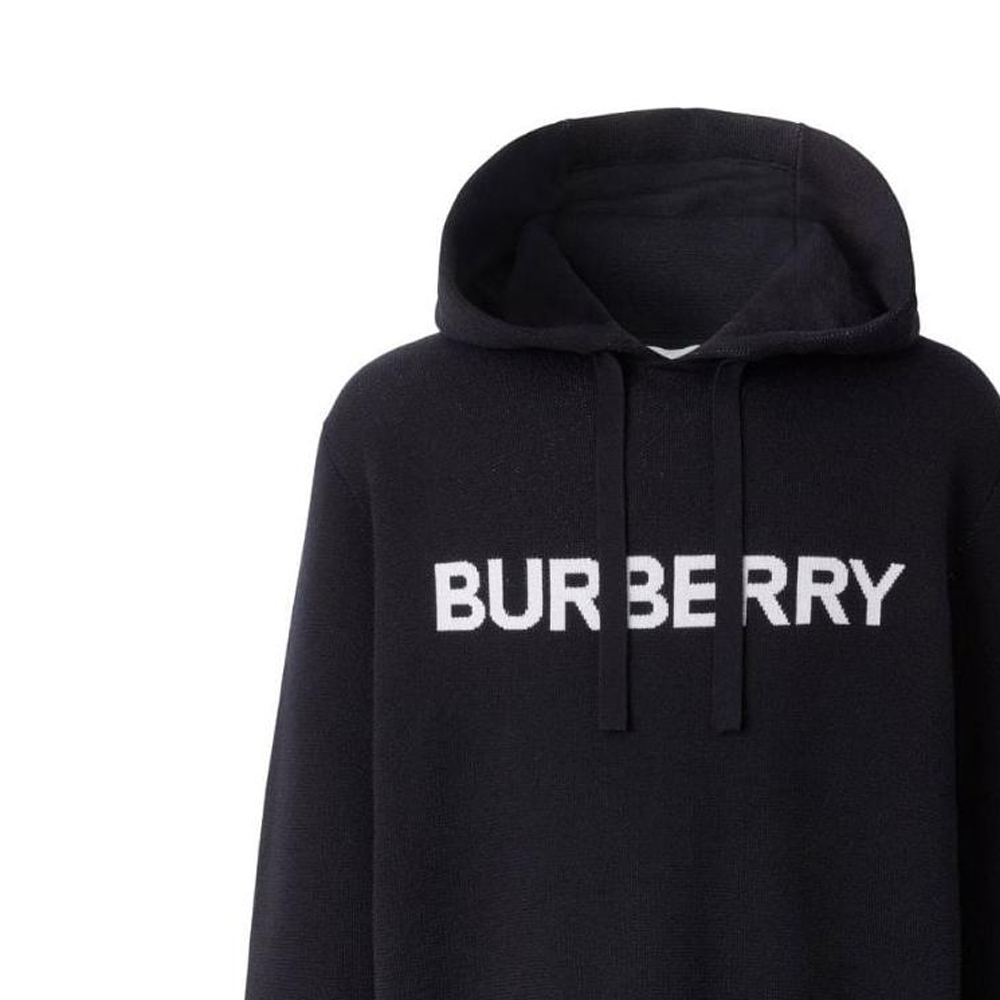 Burberry FW22  Black Hoodie with Logo Print and Lettering Design. 80643561 圖 6