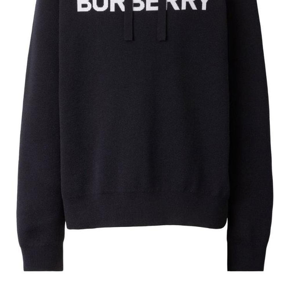 Burberry FW22  Black Hoodie with Logo Print and Lettering Design. 80643561 圖 7